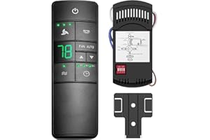 FEKOTS Universal Ceiling Fan Remote Control Kit Replacement for Hampton Bay Home Decorators Collection Hunter Harbor Breeze, 3-Speed Timer Light Dimmer Thermostatic Control, 2AAZPHD3/HD3 KUJCE10320/TR222A