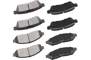 cciyu D1094 D1100 Front Rear Ceramic Brake Pads Kits 8pcs fit For 2005-2018 For Nissan Frontier, 2005-2015 For Nissan Xterra, 2009-2012 For Suzuki Equator