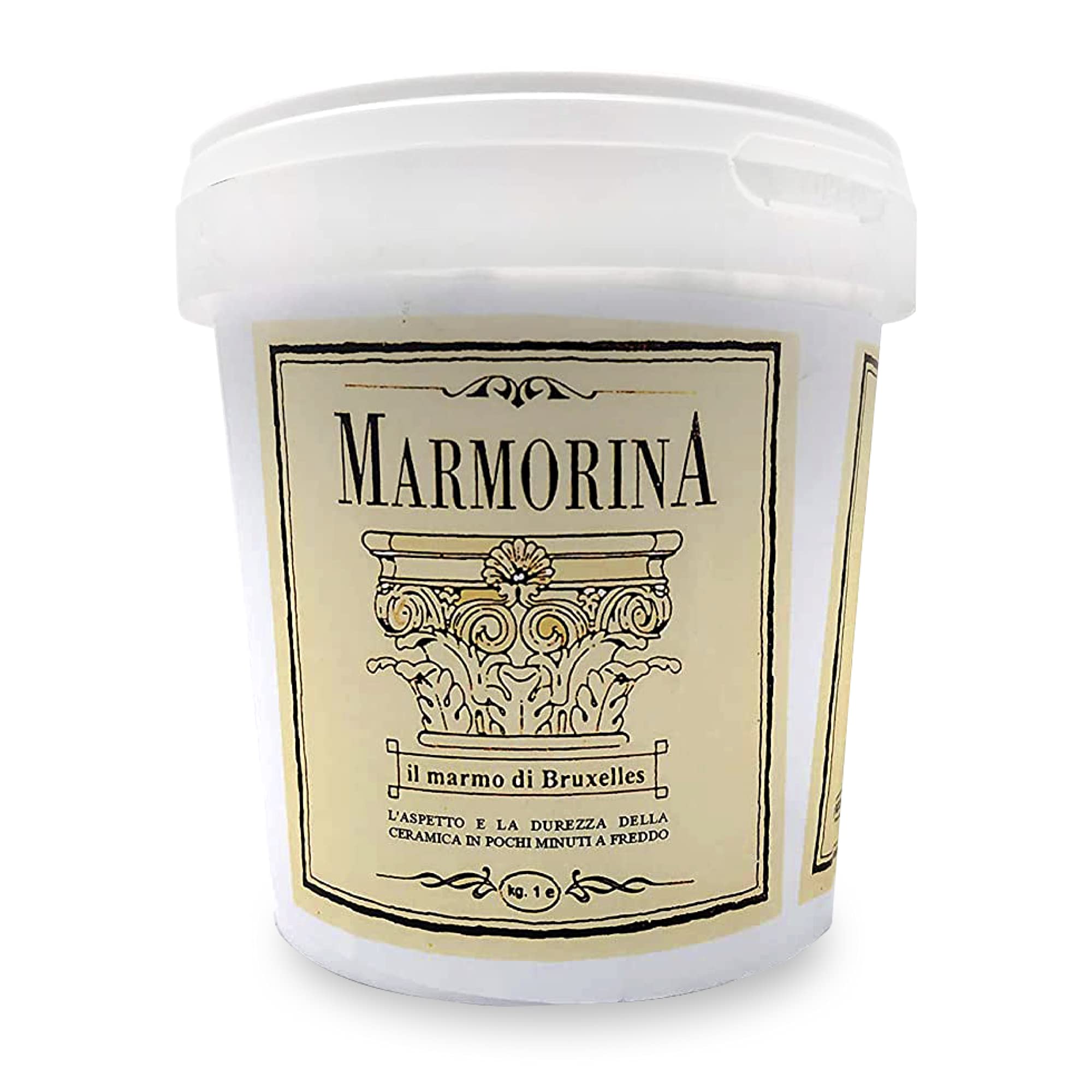 PROCHIMA, White Marmorina, Powder Mixable with Water, Similar to Ceramics, 1kg