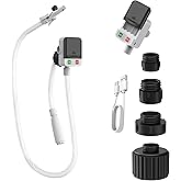 Automatic Fuel Transfer Pump, 3.2 Gallon per Min, includes 51'' Fuel Transfer Hose & 4 Can Adapters, Battery or USB Powered, Portable Auto Shut-off Transfer Pump for Oil, Diesel, Gasoline, Kerosene