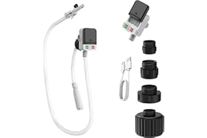Fuel Transfer Pump Battery Operated Gas Can Pump 3.2GPM, includes 51'' Fuel Transfer Hose&4 Can Adapters, Battery or USB Powe