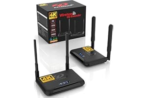 BMOSTE Wireless HDMI Transmitter and Receiver 4K, Not for 2160i, 820FT, Dual 5GHZ, 1 TX to 3 RXS, 4 Sets Simultaneously, IR Extender Supported, Streaming PC/PS4/Camera/Laptop to TV/Projector/Monitor