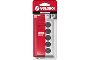 VELCRO Brand Sticky Back Hook and Loop Fasteners, Perfect for Home or Office, 5/8", Pack of 15, Black, Coins