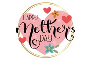 FaCraft 36PCS Happy Mother's Day Labels Stickers-1.5" Floral Mother's Day Gift Tags Mothers Day Present Labels Farmhouse Label Stickers for Gift Wrap Envelope Seals Boxes Party Decorations