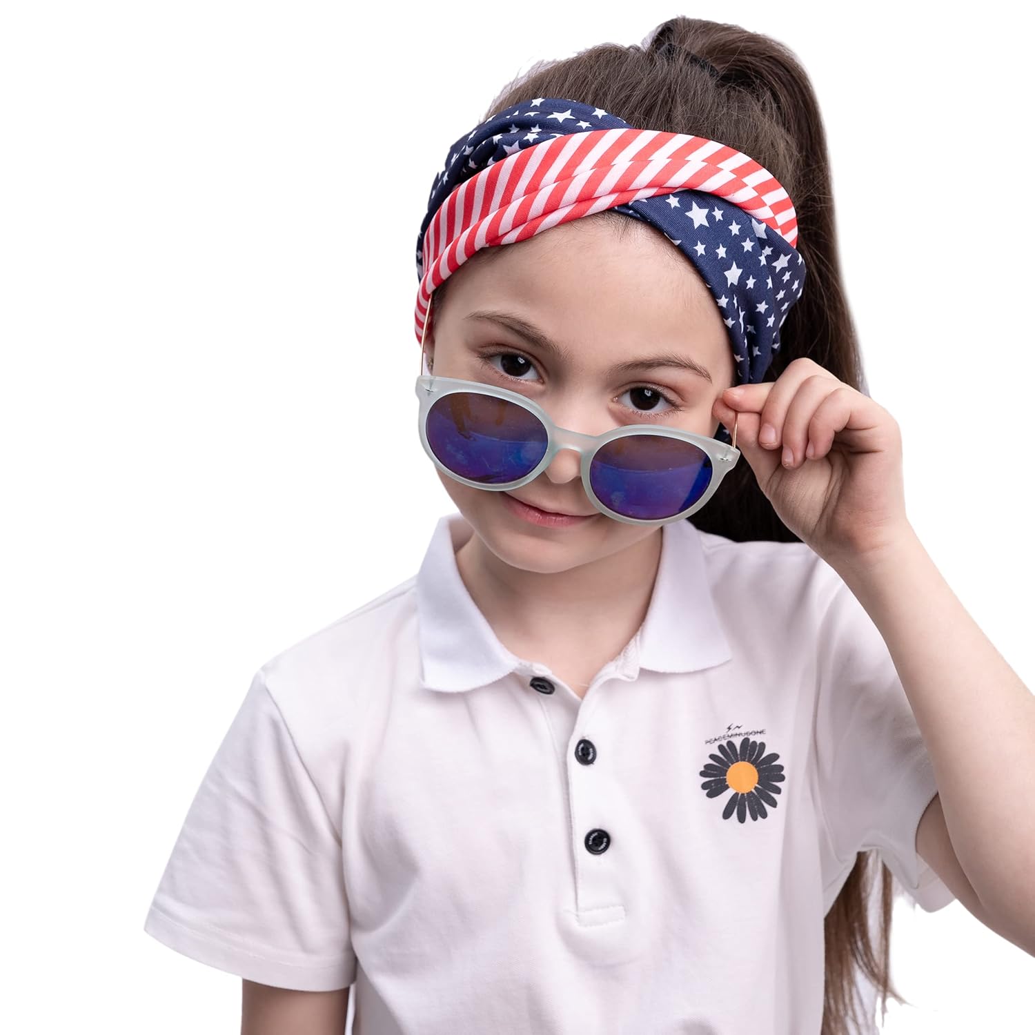 JOYIN 6 Pcs Patriotic Headband American Flag Headbands for 4th of July Celebration, USA Red White and Blue Headband, Independence Day, Memorial Day, Patriotic Party Accessories: Beauty