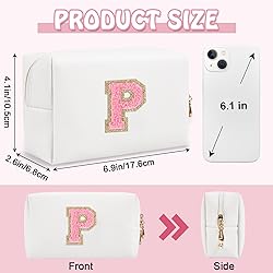 Personalized Initial Preppy Makeup Bag