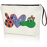 Creakraft Sport Lover Gift for Girl Makeup Bag Fan Gift for Sports Merch Sport Spirit Peace Love Pouch Travel Vacation Cosmetic Zipper Bag