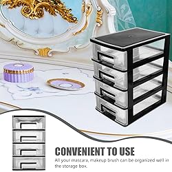 STOBOK Storage Containers, 4 Layers Plastic Storage