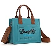 Montana West Wrangler Tote Bag for Women Retro Canvas Top Handle Purses and Handbags