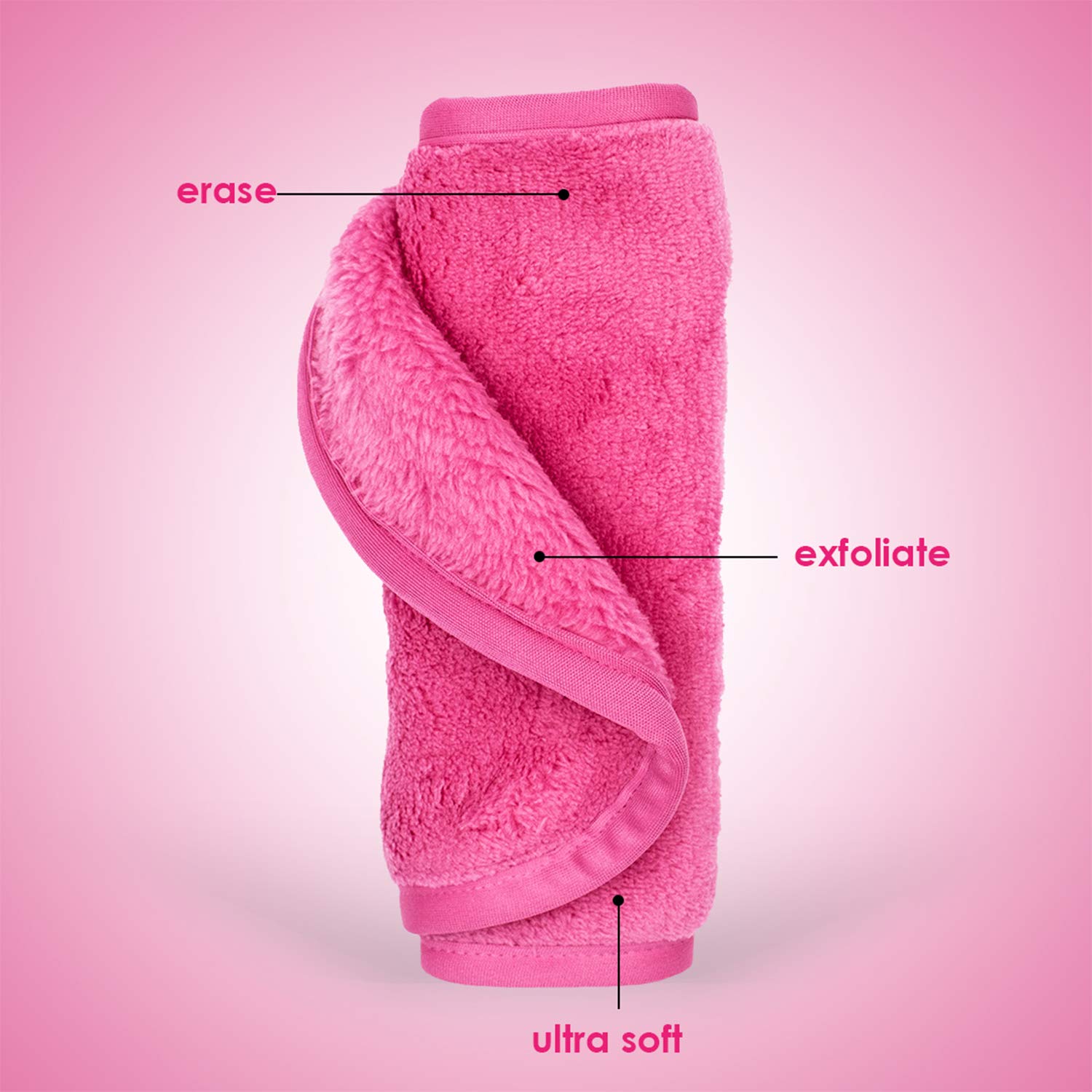The Original MakeUp Eraser, Erase All Makeup With Just Water, Including Waterproof Mascara, Eyeliner, Foundation, Lipstick, and More (Original Pink): Makeup Eraser: Premium Beauty