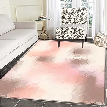Amazon Com Peach Rugs For Bedroom Abstract Square Shapes