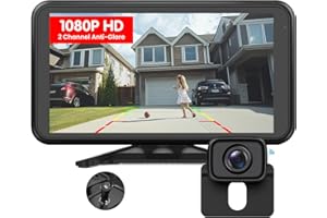 Wireless Backup Camera for Trucks 4.8 Inch: HD 1080P Easy Install 2 Channels Back Up Camera Systems, Stable Digital Signal Night Vision Wide Angle Rear View Camera for Car Pickup Van SUV - Foxpark W11