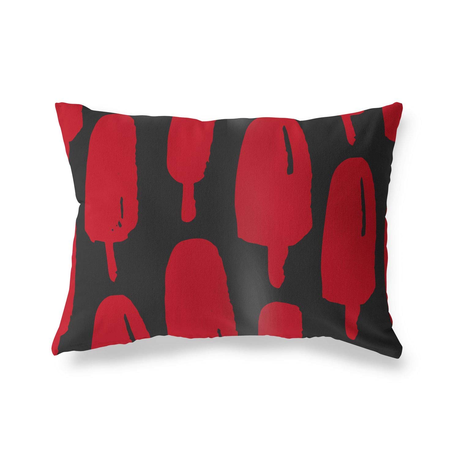 BonaMaison Decorative Cushion Cover, Red Black Throw Pillow Covers, Home Decorative Pillowcases for Livingroom, Sofa, Bedroom, Size: 45X60 Cm - Designed and Manufactured in Turkey