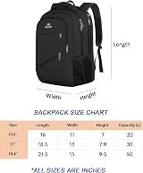 MATEIN 17 Inch Travel Backpack Water Resistant Anti Theft Laptop Daypack Black view 9