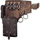 Renaissance Medieval Alchemy Belt Set - 4PCs Renaissance Accessories for Cosplay, LARP, Halloween & Renaissance Fairs (Brown)