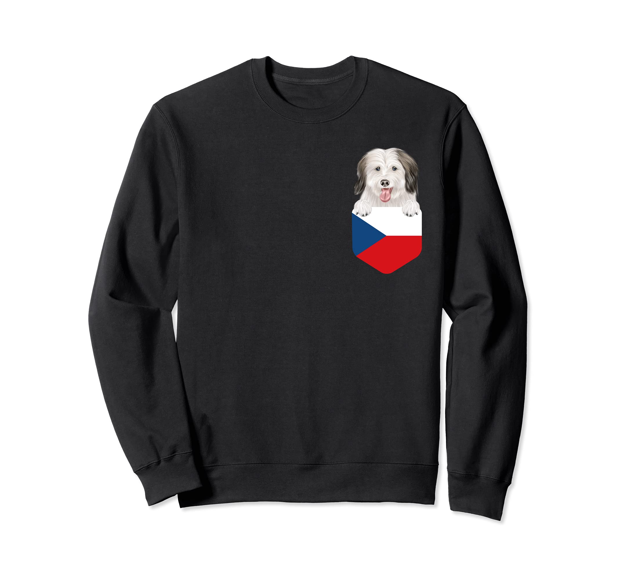 Czech Republic Flag Coton de Tulear Dog In Pocket Sweatshirt