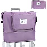 ZGWJ Travel Tote Bags, Expandable Overnight Weekender Bag for Women Foldable Carry-On | Expandable, Overnight, Foldable, Carry-On