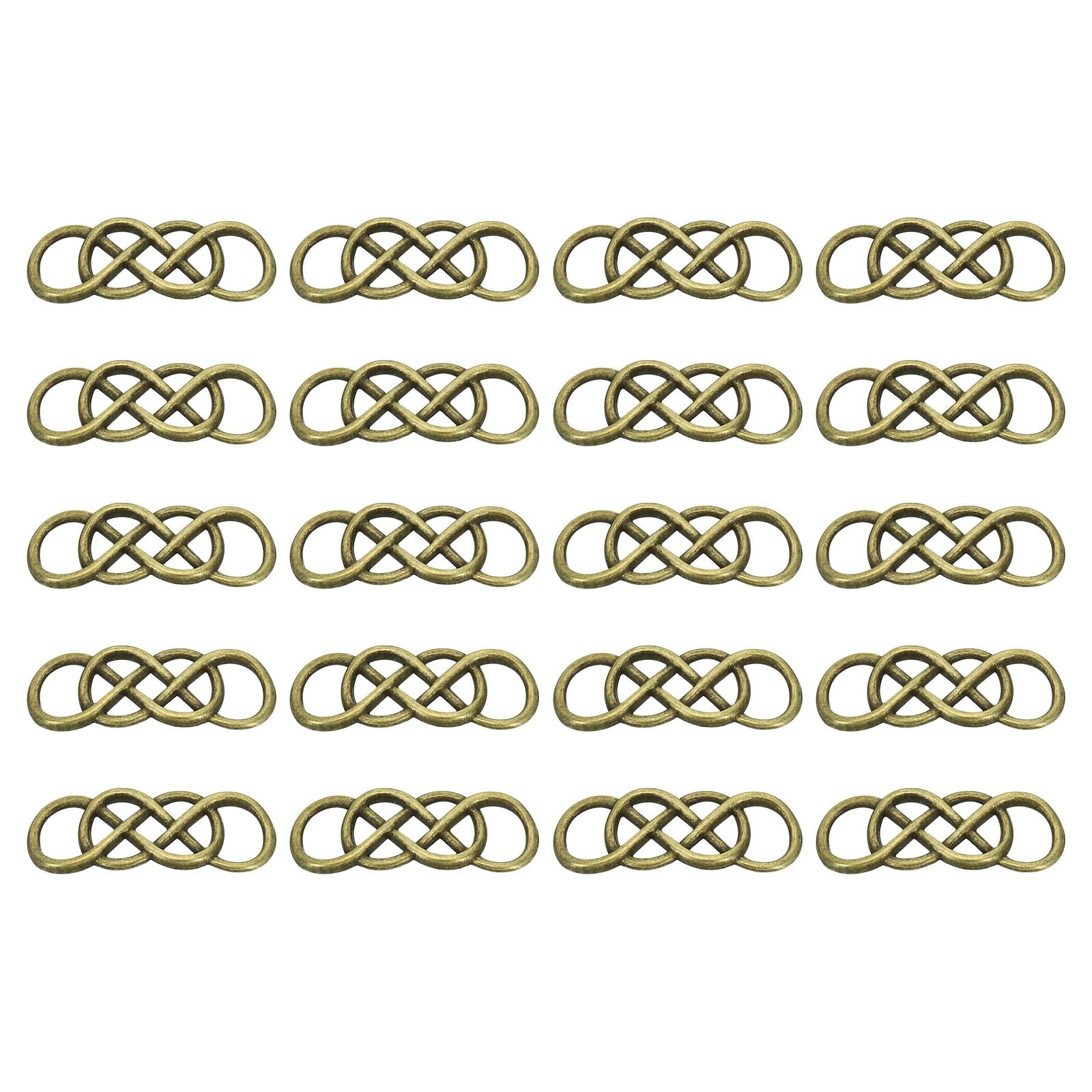 PATIKIL 30 Pcs Twist Knot Symbol Connector Charm, Alloy Jewelry Making Accessories for DIY Necklace Bracelet, Bronze