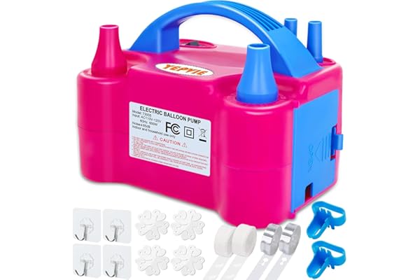 YEPVIE Electric Balloon Pump, Portable 2 Modes Balloon Blower Machine with 14 Ballon Arch Kits, Air Pump for Ballon, Balloon 