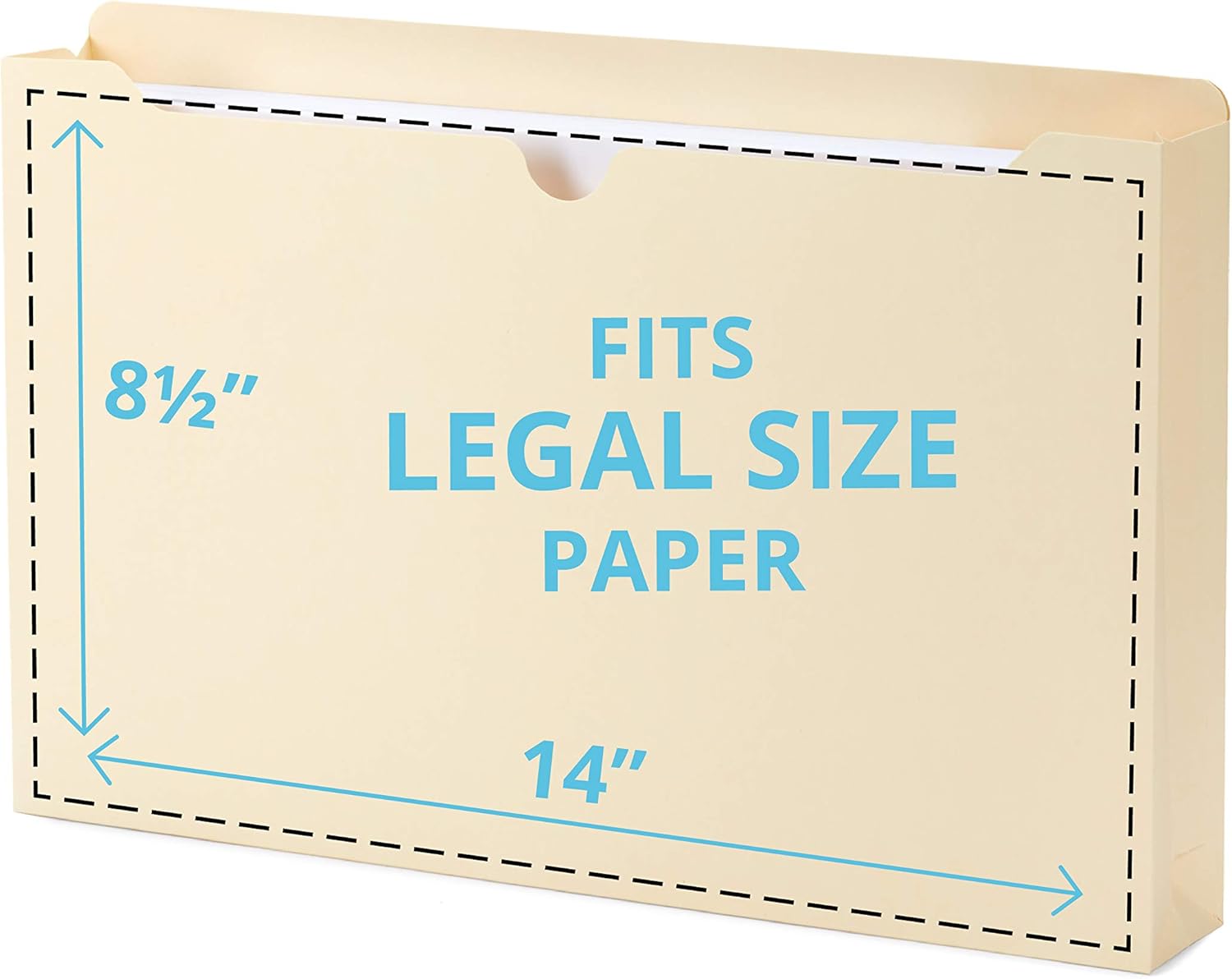 Blue Summit Supplies 2 Inch Manila File Jackets, Reinforced Straight Cut Tab, Heavy Duty 2 Inch Expansion Pocket, Legal Size, 50 Pack : Office Products