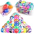 NEOACT 60 Pack Stress Balls,Squishy Squeeze Balls Bulk Fidget Ball for Adults Squishy Balls,Stress Relief Ball,Party Favors,Birthday Gift, Goodie Bag Stuffers
