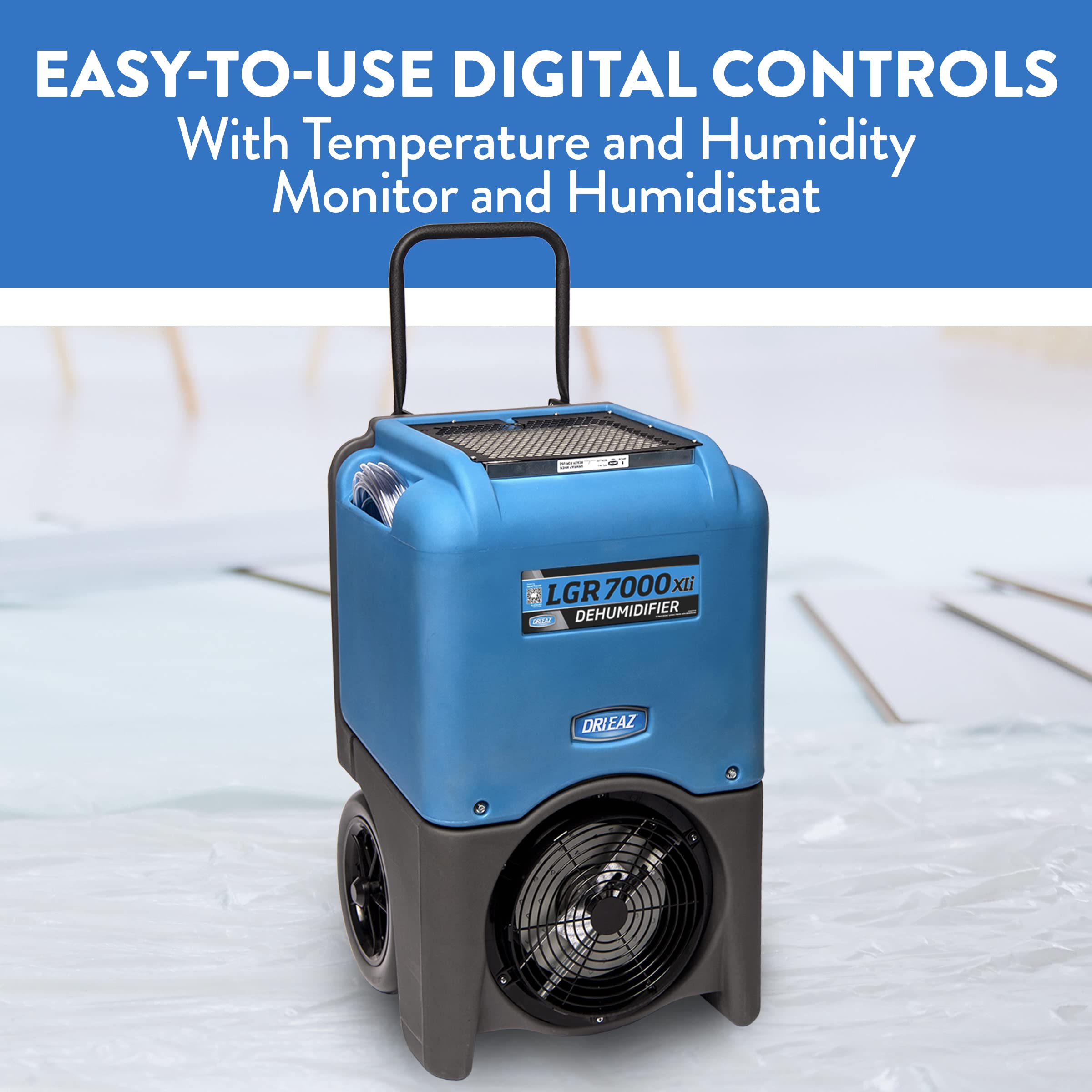 Dri-Eaz LGR 7000XLi Commercial Dehumidifier with Pump F412, 29 Gal, Industrial Dehumidifier