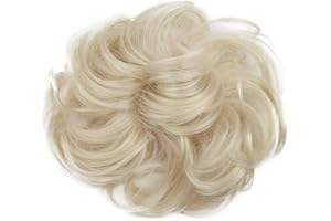 CAISHA Messy Scrunchie Bun Voluminous Wavy Hairpiece Heat-resistant Synthetic Fibres Platinum Blonde G16A