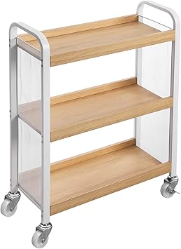 Amazon Com Vasagle Daintree Slim Kitchen Cart Laundry Rolling