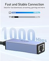 BENFEI USB 3.0 to Gigabit Ethernet LAN Adapter 1000Mbps for MacBook Surface Pro view 4