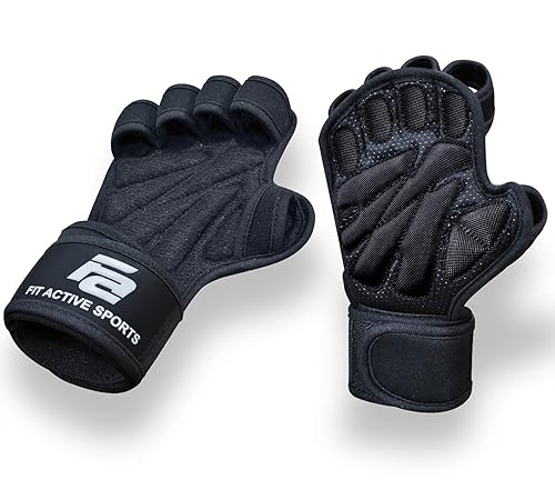 Fit Active Sports Weight Lifting Workout Gloves with Built-in