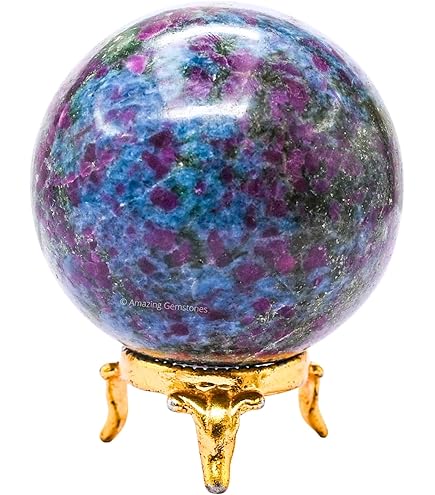 Crocon Red Jasper Crystal Ball With Stand | Gemstone Ball Healing