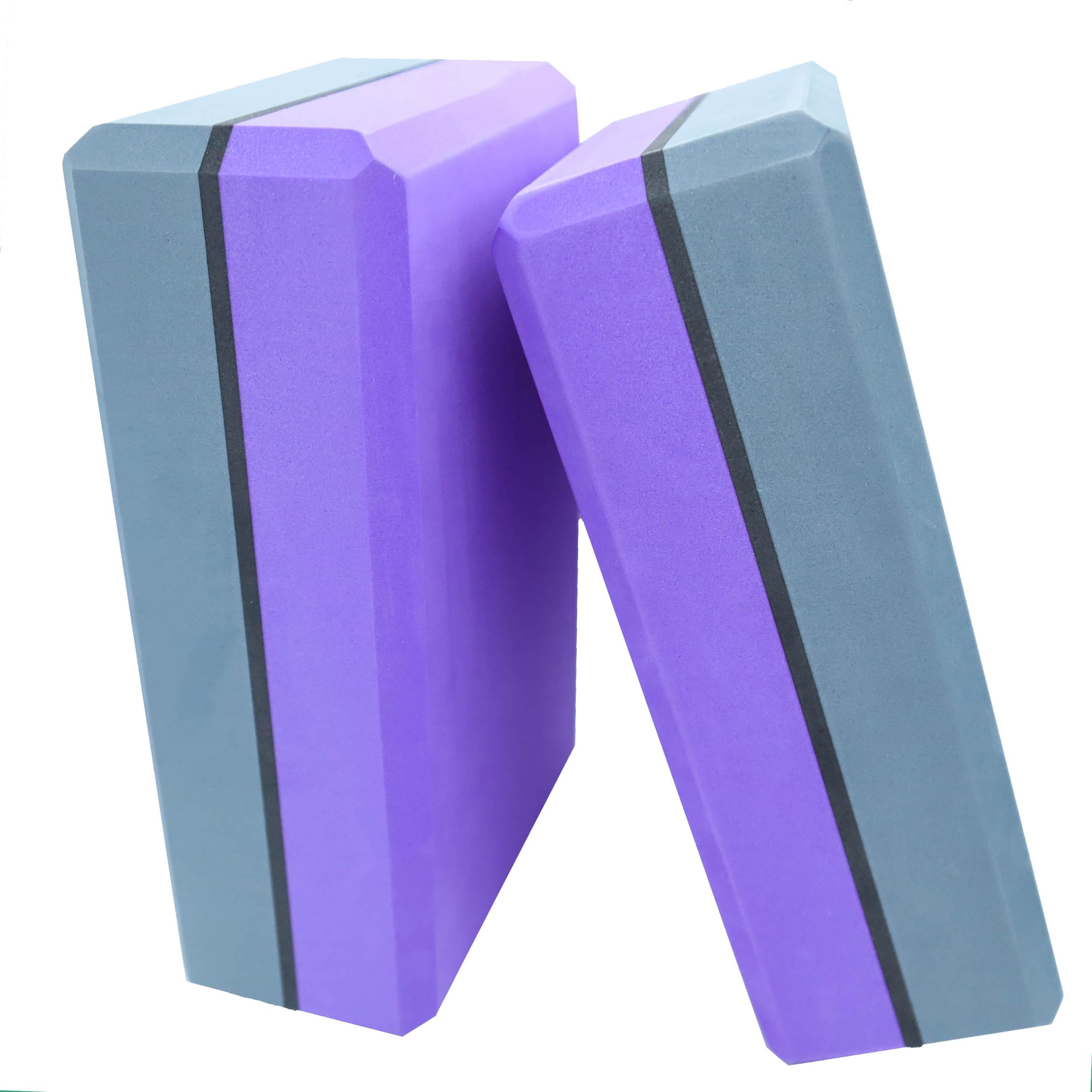 Set of 2 Hi-Density Yoga Blocks by VLFit - Choose Your Colour (LILAC & GREY)