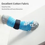 PUPTECK Anti-Slip Dog Socks 2 Pairs Paw Stop Licking Dark Blue XL view 5
