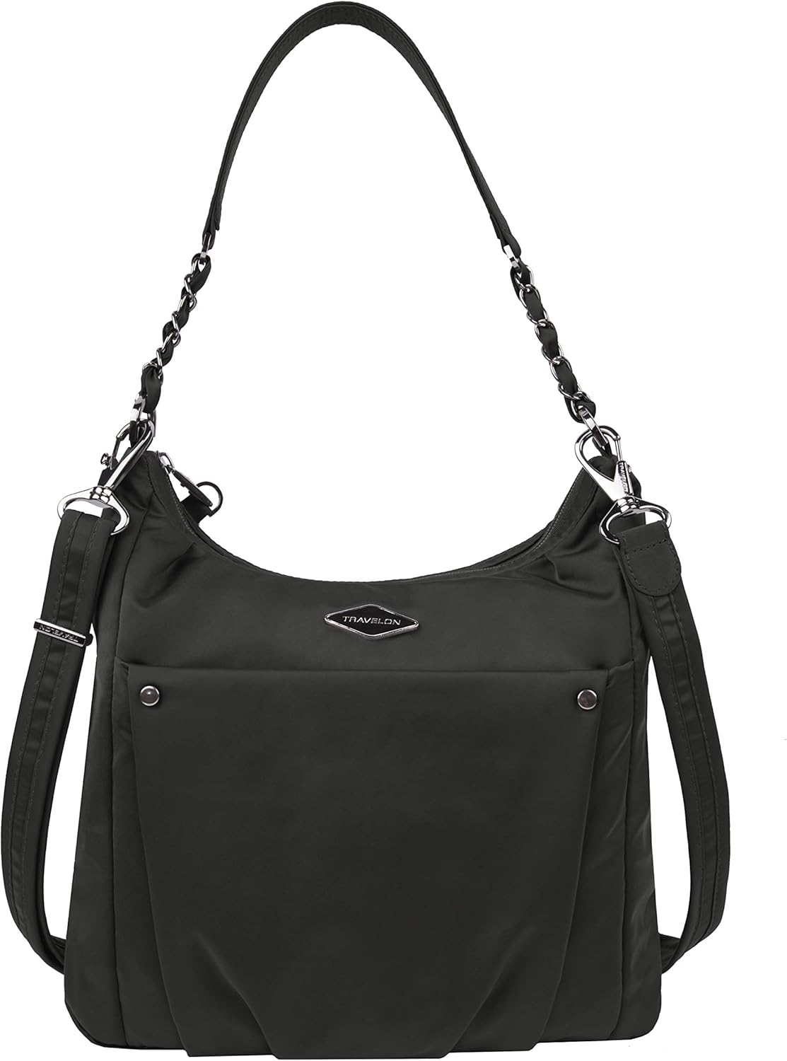 Travelon Hobo Crossbody Bag, Black, One Size