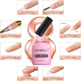 AIMEILI 8 in 1 Nude Pink Builder Base Gel 10ml UV LED Nail Polish view 3