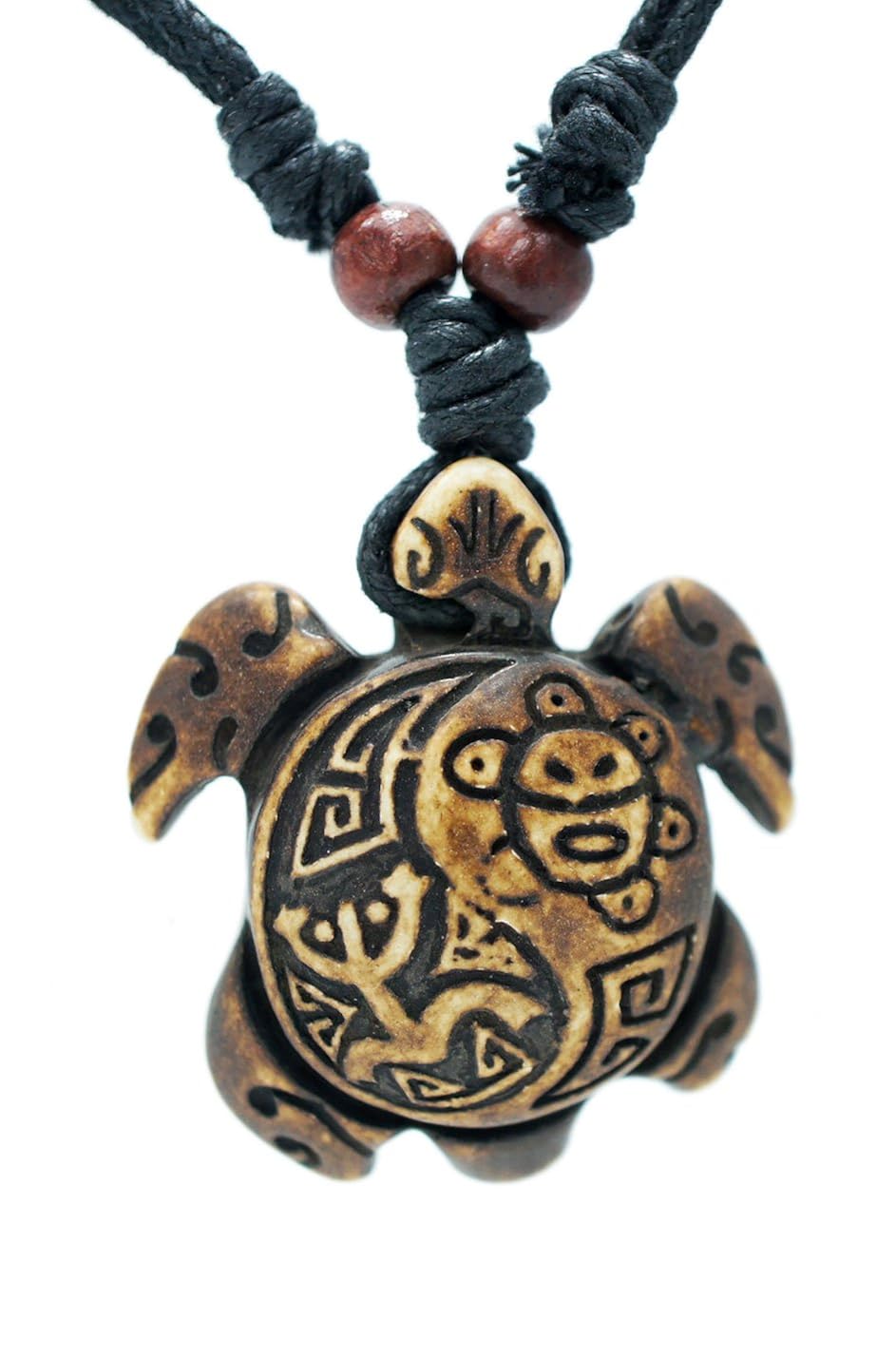 exoticdream Turtle Necklace Yin Yang Coqui Taino Sun with