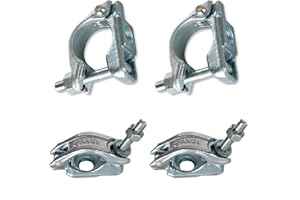 BGTLGIO Scaffolding Forged Single Couplers,Pipe Clamps For 1.65" to 1.9" (42mm to 48mm) OD Tube,4PACK.(Half Couplers)