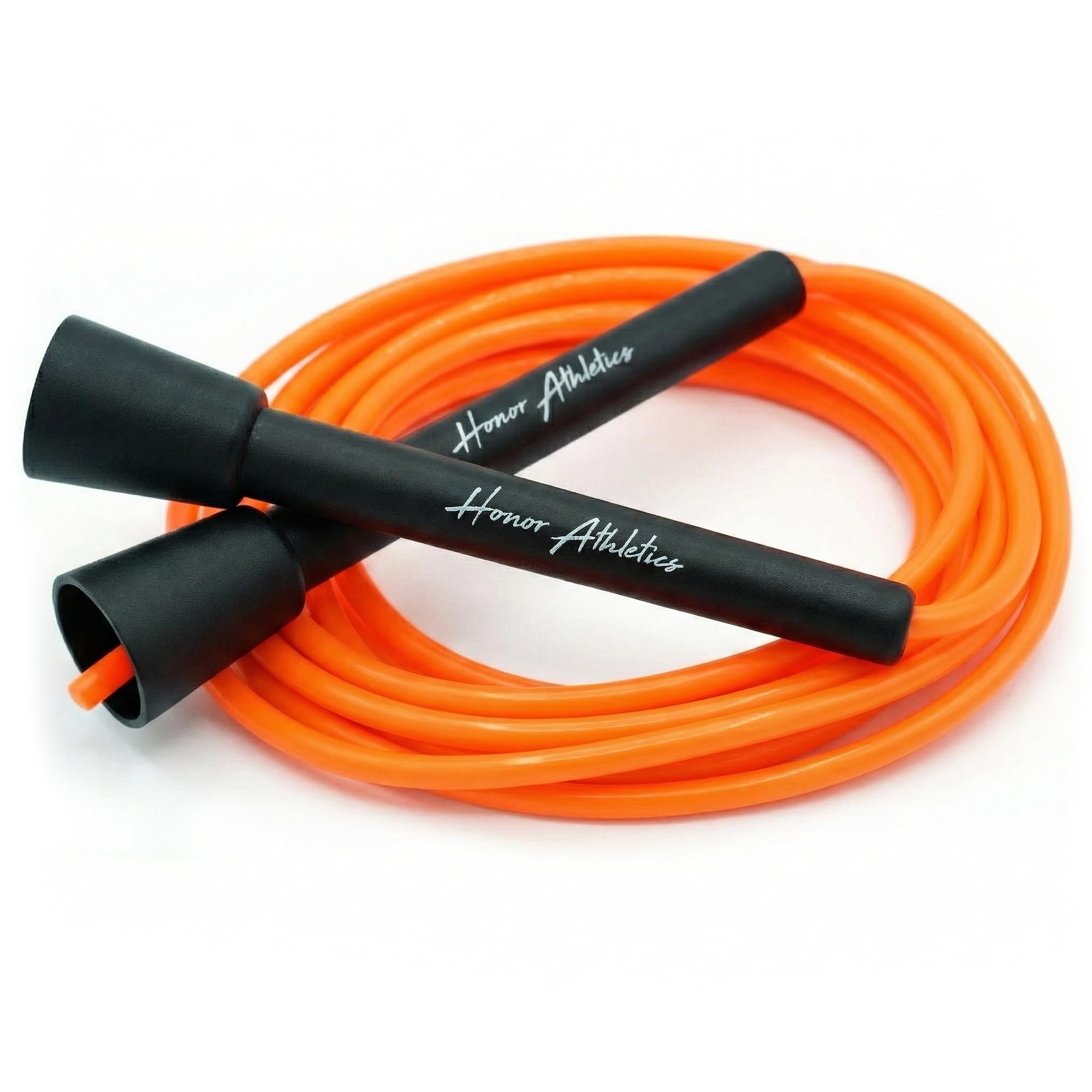 HONOR ATHLETICS Speed Rope, Skipping Rope - Best for Double Under, Boxing, MMA, Cardio Fitness Training Condition - Jump Rope (Neon Orange, 10 ft rope – (Fits users up to 6'3"))