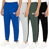 Reebok Boys Sweatpants - 4 Pack Soft Performance Fleece Boys Joggers Athletic Pants with Pockets for Gym Running and Workout