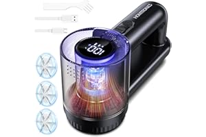 Rechargeable Fabric Shaver, [2000mAh High Capacity Battery] Homtronics Upgraded Electric Lint Remover with 3-Speed, 6-Leaf Bl
