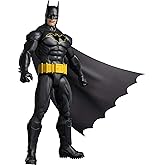Mattel DC Batman 12-Inch Action Figure, ​7 Points of Articulation | Black Backsuit with Yellow Belt &amp; Fabric Cape, Large Scale Super Hero Toy, Detailed Design