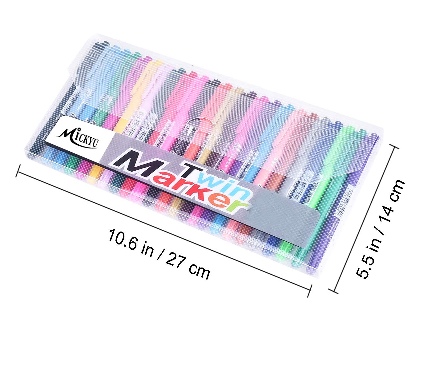Art Markers Dual Tips Coloring Fineliner Pens, 24 Colors of Water Based Marker for Calligraphy Drawing Sketching Coloring Book Bullet Journal