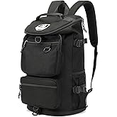 Kalesi Gym Duffle Bag Backpack 4-Way Waterproof with Shoes Compartment for travel Sport Hiking laptop (Black)