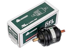 HONG SEN Refrigerant Filter Drier 1/4'' Sweat Connection DFL-052S for CFC, HCFC, HFC Fits 1 to 5 Tons HVAC & Refrigeration Systems