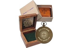 STANLEY LONDON Engraved Baptism Compass Gift | Confirmation Compass Personalized | Engraved Religious Gifts of Faith for Catholic or Christian Men, Teen Boy, Boys, Son, Grandson