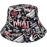 Nanwansu Packable Reversible Printed Bucket Hat Unisex for Men Women Beach Fisherman Cap