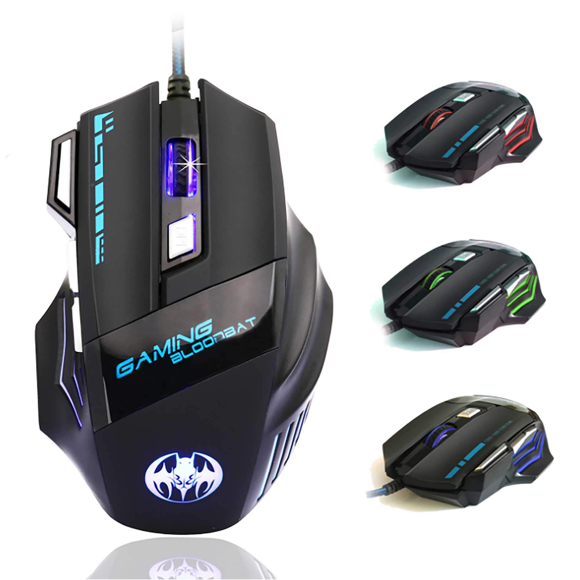 ELLENNE GM02 Professional Gaming Mouse 6800DPI 7 Buttons USB LED RGB LAPTOP Game