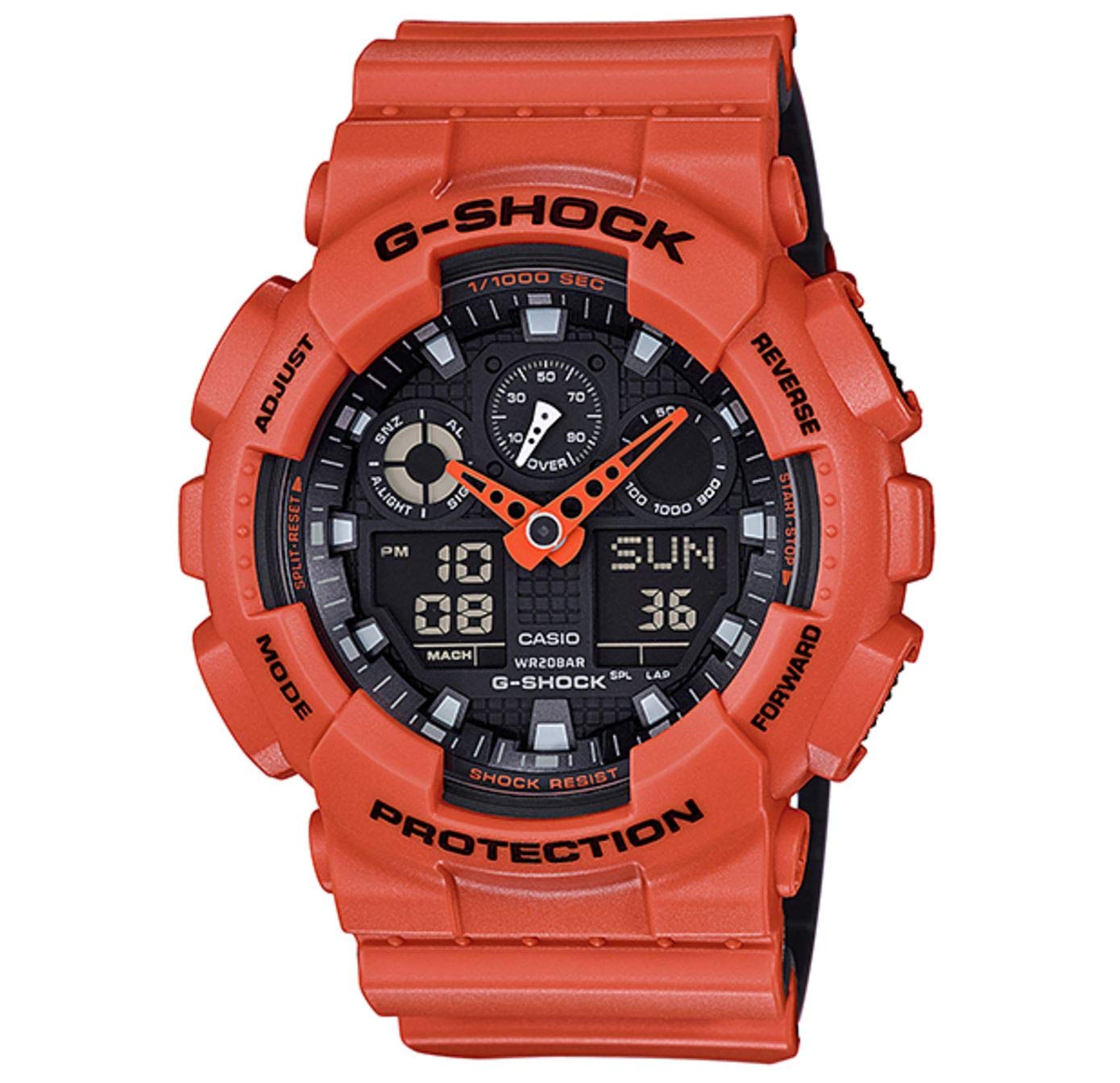 GShock GA100 Military Series Watches Orange/One Size Casio Fashion