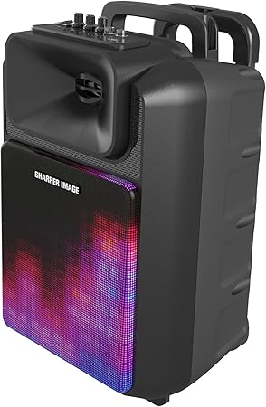sharper image portable led party speaker sbt 1034