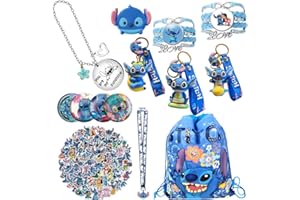 Usoway Stitch Merchandise Stuff Gift Set for girls, Accessories, Stitch Anime Cartoon Drawstring Bag Christmas Ideal Gift (2)